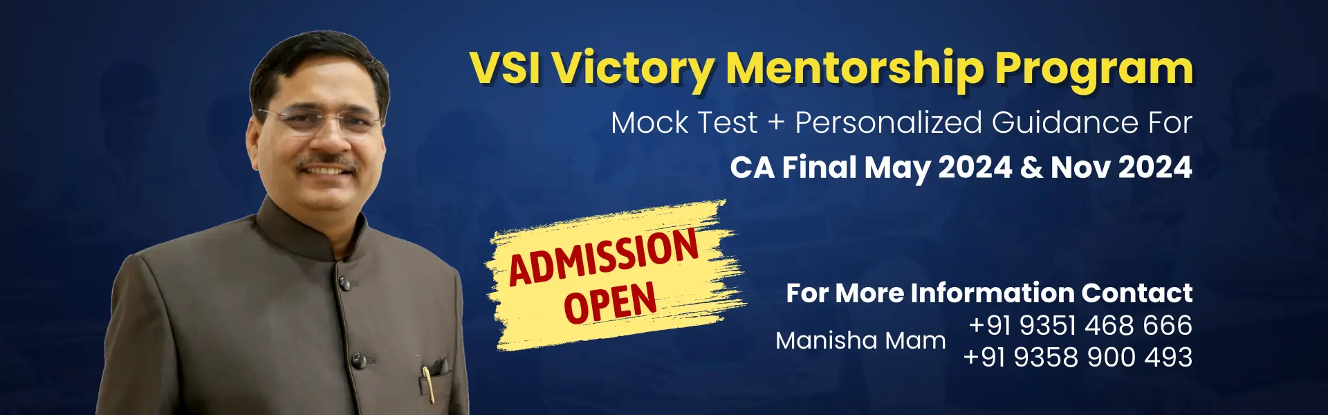 VSI Admission Open VVMP Program for May and Nov 2024 Exams