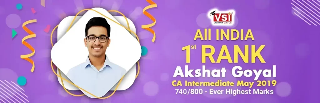 Evet Highest Marks in CA Inter May 2019 Akshat Goyal