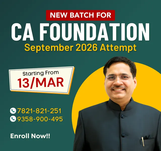 New Batch for CA Foundation May 2026