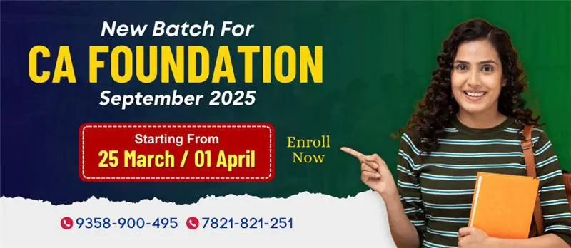New Batch CA Foundation for Sept. 2025
