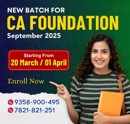 New Batch CA Foundation for Sept. 2025