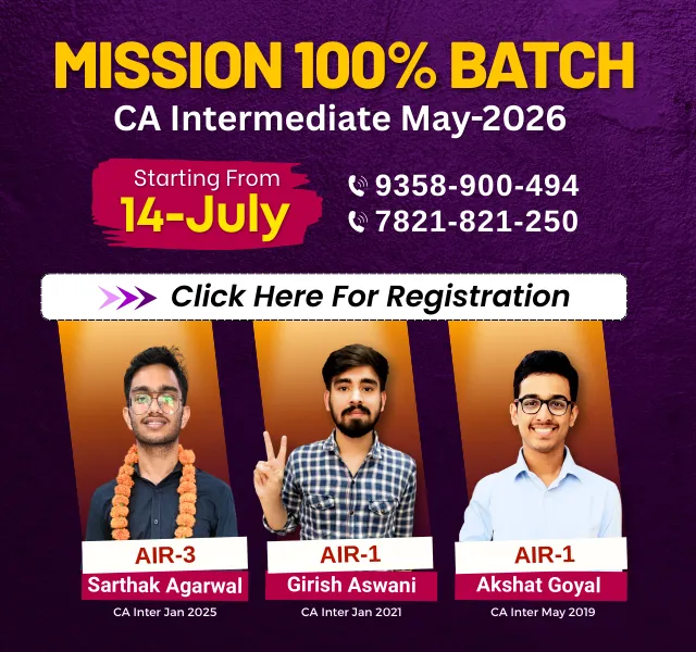 Mission 100% Batch CA Intermediate for May 2026
