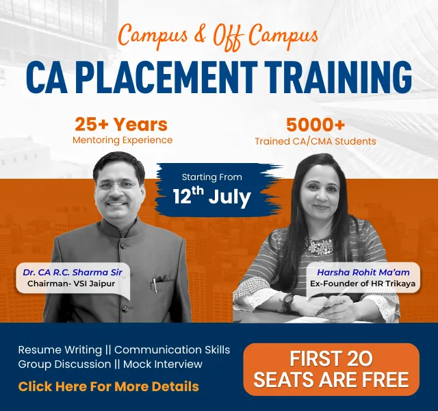 Placement & Training Programme for CA Final Qualified Students