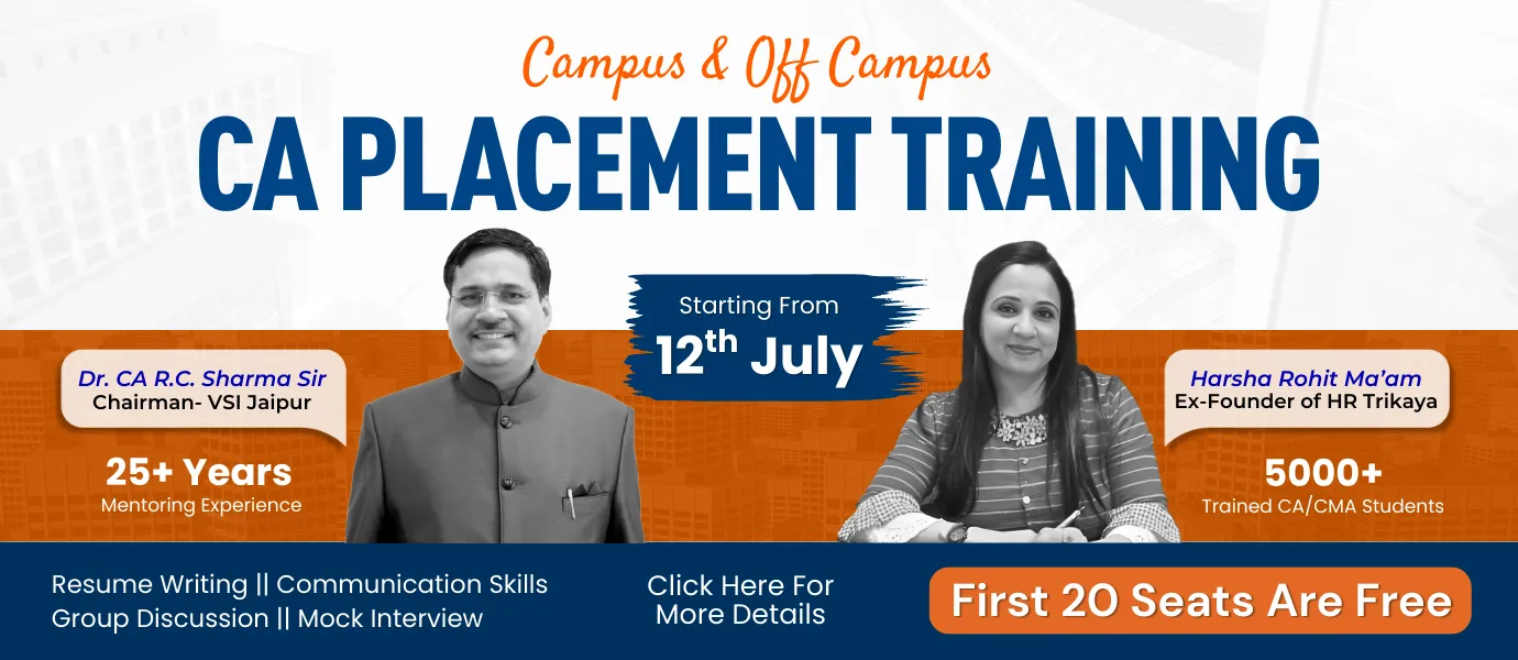 Placement & Training Programme for CA Final Qualified Students