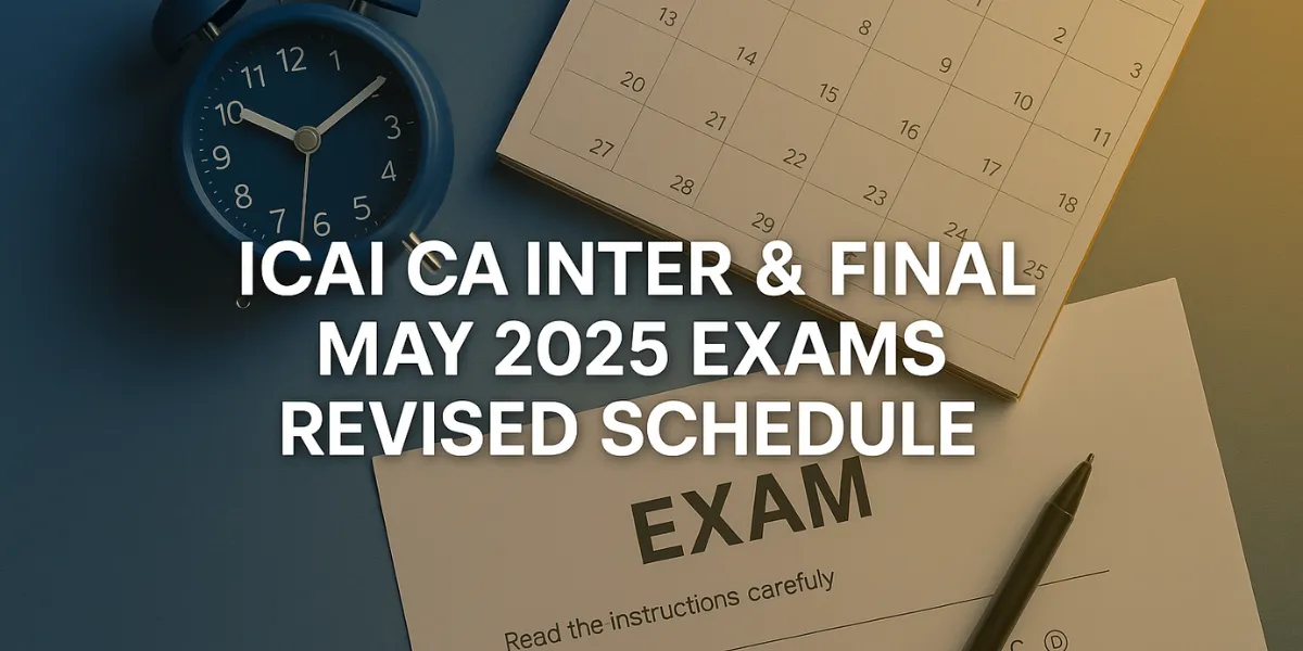 ca inter & final exam dates may 2025