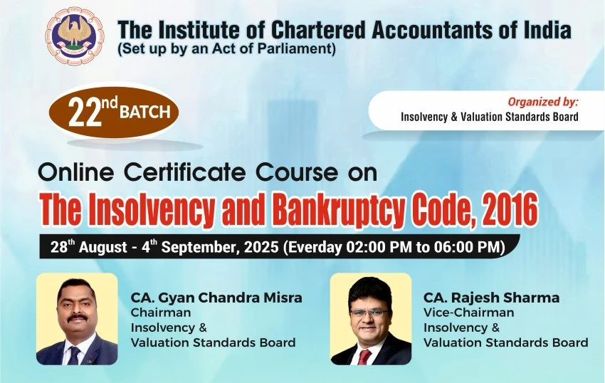 ICAI Announces 22nd Batch Of Online IBC Course