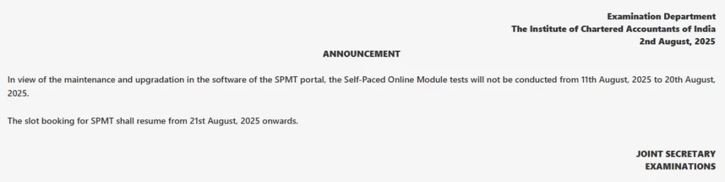 SPMT Portal Maintenance Announcement