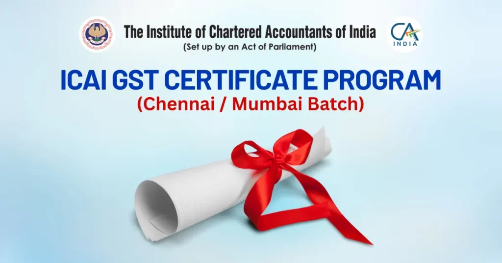 ICAI GST Practitioner Course – Training Program for Professionals