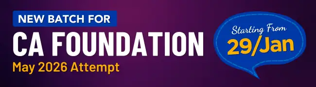 New Batch for CA Foundation May 2026
