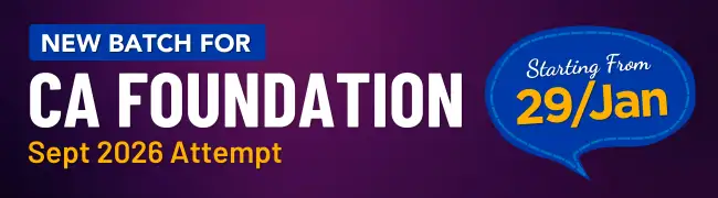 New Batch for CA Foundation September 2026