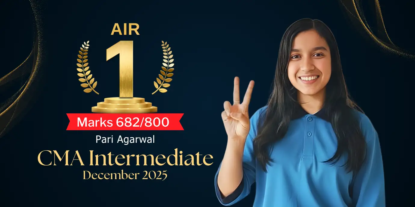 CMA Inter AIR 1 Dec 2025 Pari Agarwal from VSI Jaipur
