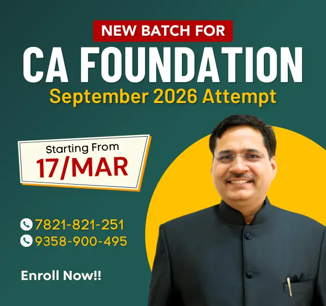 New Batch for CA Foundation May 2026