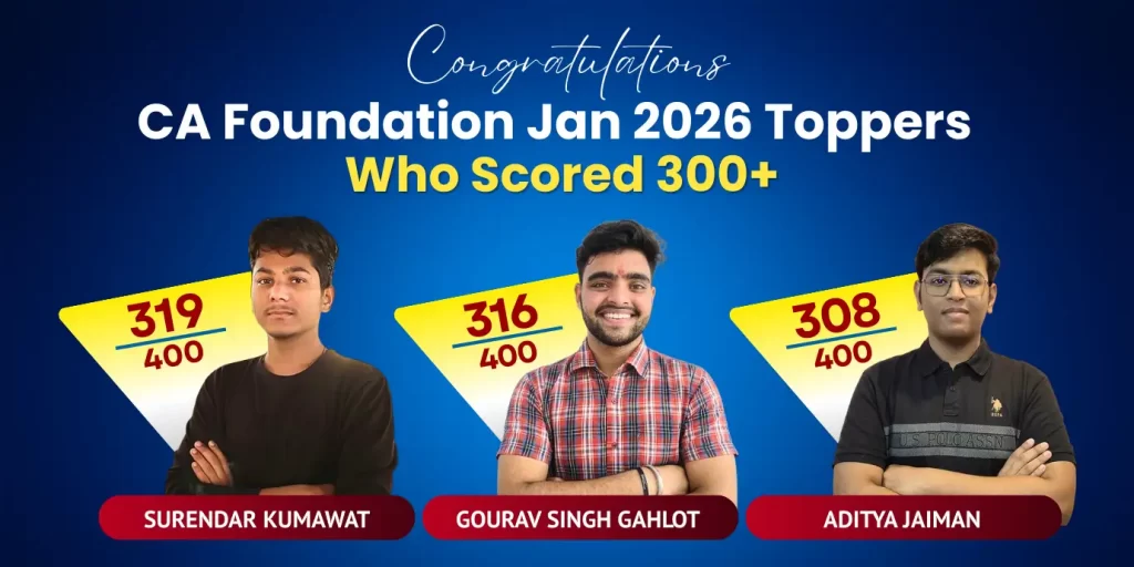 CA Foundation Toppers January 2026