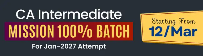 CA Intermediate Mission 100% Batch Jan 2027